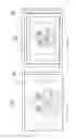 Fig. 23 - Paper picture frame, blank therefor, and method for holding a picture in a paper picture frame supported on a paper stand