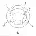 Fig. 01 - Steering wheel cover with inflatable hand-holds