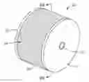 Fig. 01 - Nonwoven abrasive wheel with moisture barrier layer