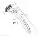 Fig. 02 - Shaver's handle with a lock and release mechanism for engaging and disengaging a razor cartridge