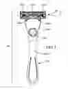 Fig. 06 - Shaver's handle with a lock and release mechanism for engaging and disengaging a razor cartridge