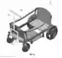 Fig. 28 - Wagon with collapsible footwell and position-locking handle