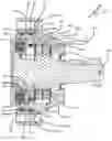 Fig. 01 - Spring applied, hydraulically released wheel-mount brake having improved stationary disc support
