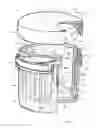 Fig. 02 - Liquid specimen cup including a movable, preservation caddy having a resealable drain