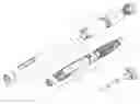 Fig. 01 - Resettable auto injector training device with a releasably locking shield and a resetting cap