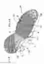 Fig. 02 - Golf shoe with an outsole having wave-like flex channels