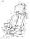Fig. 01 - Child safety seat adjustable between multiple angular positions