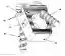 Fig. 01 - Bi-directional fixating/locking transvertebral body screw/intervertebral cage stand-alone constructs