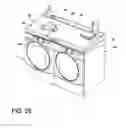 Fig. 22 - Laundry system for washing multiple loads of fabric items