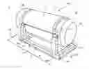 Fig. 01 - Device for supporting packaging for transporting/storing radioactive materials, including a shroud for guiding air for cooling the packaging by natural convection