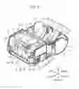 Fig. 16 - Printing device provided with abutting part for suppressing cover from opening due to impact from fall