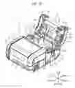 Fig. 23 - Printing device provided with abutting part for suppressing cover from opening due to impact from fall