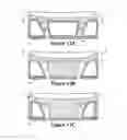 Fig. 13 - Article of footwear having a sole structure with perimeter and central chambers