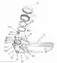 Fig. 01 - Internal steering structure of a front wheel hub of a portable two-wheeled vehicle