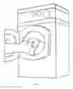 Fig. 02 - Front-loading washing machine having rotatable observation windowed door