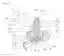 Fig. 02 - Valve device having a rotating support member for converting rotational displacement into linear displacement of a valve
