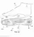 Fig. 13 - Article of footwear comprising a sole member with apertures