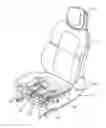 Fig. 01 - Articulating mechanical thigh extension composite trim payout linkage system