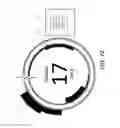 Fig. 13 - Electrical time measuring system or device indicating time intervals by regioned concentric arciforms that indicate the time of duration of particular events