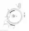 Fig. 18 - Electrical time measuring system or device indicating time intervals by regioned concentric arciforms that indicate the time of duration of particular events