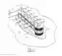 Fig. 02 - Humbucking pickup and method of providing permanent magnet extending through opposing coils parallel to string orientation