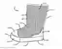 Fig. 01 - Shoe having a partially coated upper