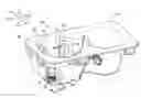 Fig. 01 - Container holder including a swing member rotatably supporting a roller to hold a container received therein