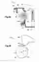 Fig. 09 - Container holder including a swing member rotatably supporting a roller to hold a container received therein