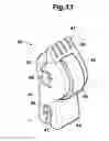 Fig. 14 - Container holder including a swing member rotatably supporting a roller to hold a container received therein