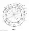 Fig. 34 - Roller cone drill bit with evenly loaded cutting elements