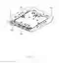 Fig. 02 - Card connector contact having a frame portion and a curved portion anchored to opposite front and rear of the frame portion