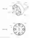 Fig. 11 - Waveguide assembly comprising a molded waveguide interface having a support block for a launch transducer that is coupled to a communication device through a flange attached to the interface