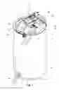 Fig. 02 - Liquid mixing system with vertically adjustable mixing element and method of use