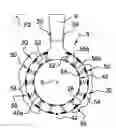 Fig. 01 - Aircraft engine assembly, comprising flexible force transmitting devices radially arranged between the thrust reversal cowls and the engine