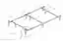 Fig. 01 - Foldable bed frame with asymmetrically arranged supporting legs