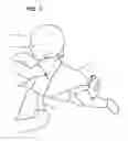 Fig. 08 - Apparatus and method for exercising with a child attached to the legs
