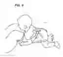 Fig. 09 - Apparatus and method for exercising with a child attached to the legs