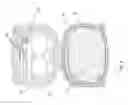 Fig. 04 - Modular packaging made of plastic material for food products ready for consumption comprising a main container and a plurality of secondary containers inserted in the main container