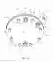 Fig. 13 - WATER TORCH TIP FOR PROVIDING SEPARATE STREAMS OF HYDROGEN AND OXYGEN AT ITS EXIT