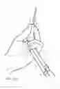 Fig. 16 - WATER TORCH TIP FOR PROVIDING SEPARATE STREAMS OF HYDROGEN AND OXYGEN AT ITS EXIT