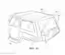 Fig. 32 - Folding slanted back soft top assembly for SUV