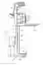 Fig. 01 - Order picker materials handling vehicle with improved downward visibility when driving elevated