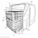 Fig. 01 - Securing assembly for supporting and selectively concealing an animal crate