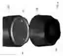 Fig. 07 - Portable blender with a power activation member interposed between a container sidewall and a detachable handle