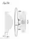 Fig. 43 - Apparatus and method of forming connectors brackets for irrigation laterals along an already made lay-flat pipe