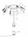 Fig. 01 - Umbrella with fiber optic lights and a flashlight handle
