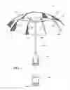 Fig. 02 - Umbrella with fiber optic lights and a flashlight handle