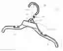 Fig. 01 - Plastic garment hanger with collapsible plastic hook