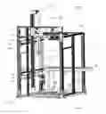 Fig. 01 - Compact palletizer including a skeleton, subassembly, and stretch wrap system