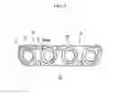 Fig. 04 - Exhaust manifold mounting structure for engine